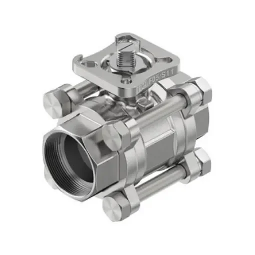 Festo Stainless Steel Ball Valve, Ball Valve, Flanged, 32mm, 63bar Operating Pressure - VZBE-11/4-WA-63-T-2-F0405-V15V15 product image