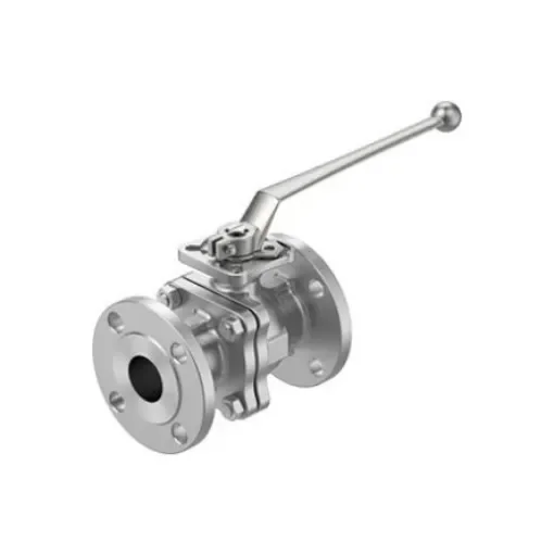 Festo Stainless Steel Ball Valve, Ball Valve, Flanged, 38mm, 20bar Operating Pressure - VZBF-11/2-P1-20-D-2-F0507-M-V15V15 product image
