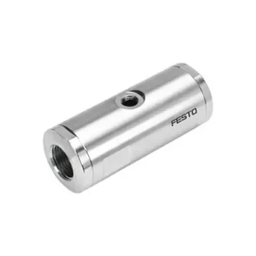 Festo VZQA-C-M22C Series Threaded Pinch Valve, NPT 1/4 Inlet Port x NPT 1/4 Outlet Port, VZQA-C-M22C-6-TT-V2V4E-4 product image