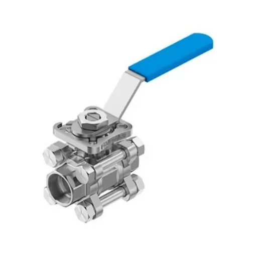 Festo Stainless Steel Ball Valve, Ball Valve, Flanged, 15mm, 63bar Operating Pressure - VZBE-1/2-WA-63-T-2-F0304-M-V15V15 product image