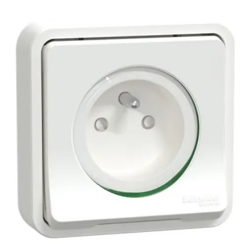 Schneider Electric MUR White Plug Socket, 2P + E Poles, 16A, Indoor, Outdoor Use - MUR39036P product image