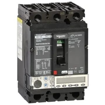 Schneider Electric, PowerPact MCCB 3P 60A, Breaking Capacity 14 kA, DIN Rail Mount - NHDF36060U53XTW product image