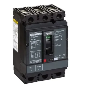 Schneider Electric, PowerPact MCCB 3P 70A, Breaking Capacity 18 kA, DIN Rail Mount - NHGL36070 product image