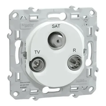 White Male Socket, Flush Mount - S320461 product image