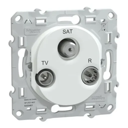White Male Socket, Flush Mount - S320461 product image