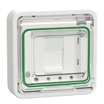 Schneider Electric Mureva Series Socket RJ45 Socket, Flush Mount, Cat6a, S/FTP Shield Straight 1 Port 8 -Way - MUR39038 product image