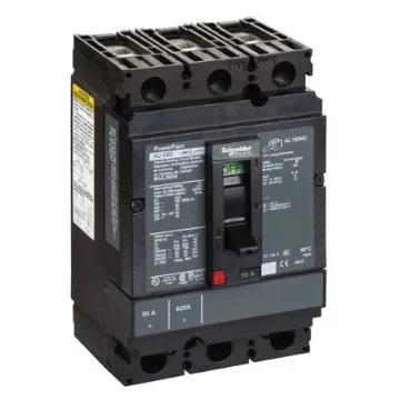 Schneider Electric, PowerPact MCCB 3P 50A, Breaking Capacity 18 kA, DIN Rail Mount - NHJL36050 product image