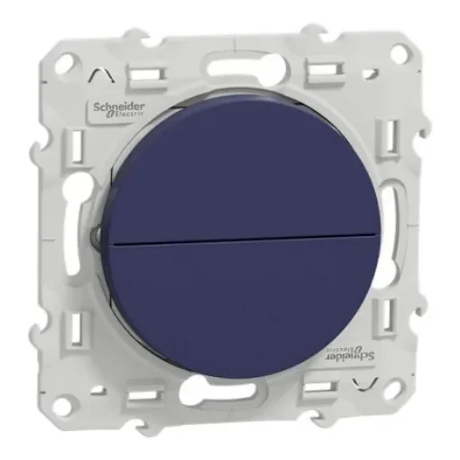 Schneider Electric Blue Push Button Light Switch, 2 Way, 2 Gang, S550 - S550207 product image