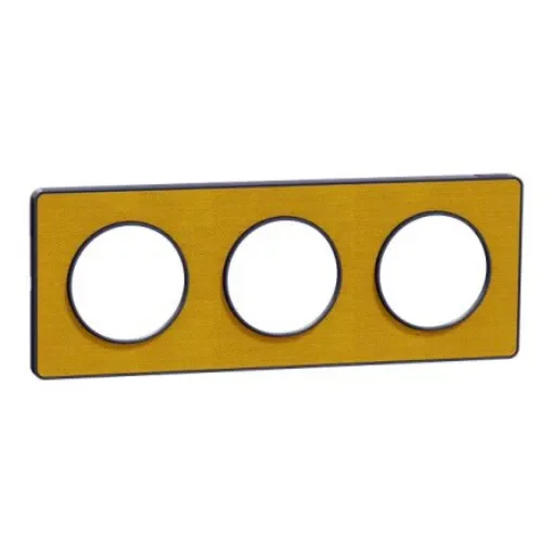 Schneider Electric Yellow 3 Gang Cover Plate - S550806KY product image