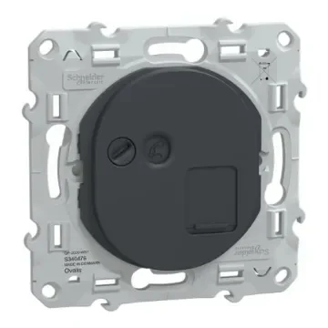 Schneider Electric Ovalis C Series Socket RJ45 Socket, Flush Mount, Cat6a, STP Shield Straight 1 Port 8 -Way - S340476 product image