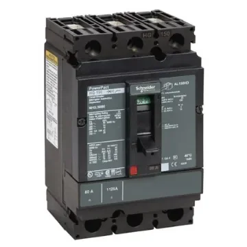 Schneider Electric, PowerPact MCCB 3P 80A, Breaking Capacity 18 kA, DIN Rail Mount - NHGL36080 product image