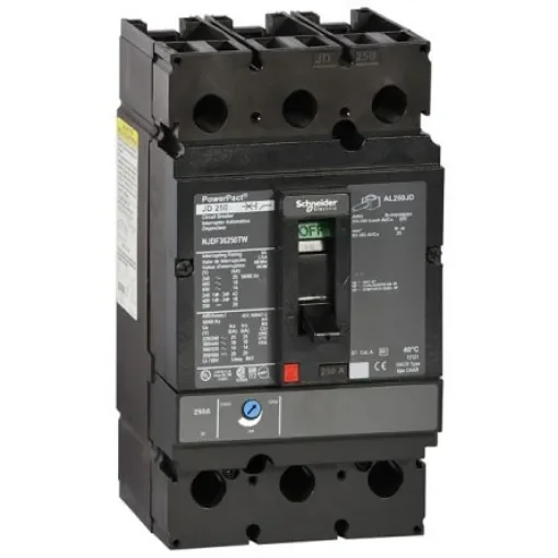 Schneider Electric, PowerPact MCCB 3P 175A, Breaking Capacity 14 kA, DIN Rail Mount - NJDF36175TW product image