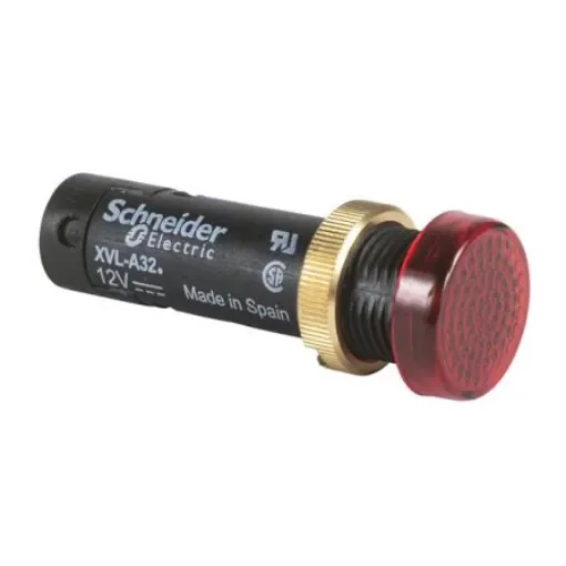 Schneider Electric, XVLA, Screw Mount Red LED Pilot Light, 12mm Cutout, IP40, IP65, Round, 5V - XVLA314 product image