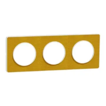 Schneider Electric Yellow 3 Gang Cover Plate - S520806KY product image