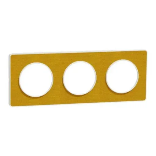 Schneider Electric Yellow 3 Gang Cover Plate - S520806KY product image