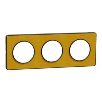 Schneider Electric Yellow 3 Gang Cover Plate - S540806KY product image