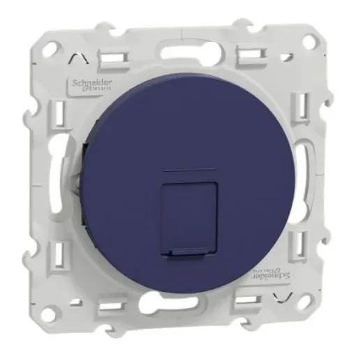 RJ45 Blue 8 Outlet Socket, Flush Mount - S550475 product image
