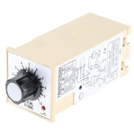Tempatron Speed Monitoring Relay, SPDT, DIN Rail - FSST-110/230VAC product image