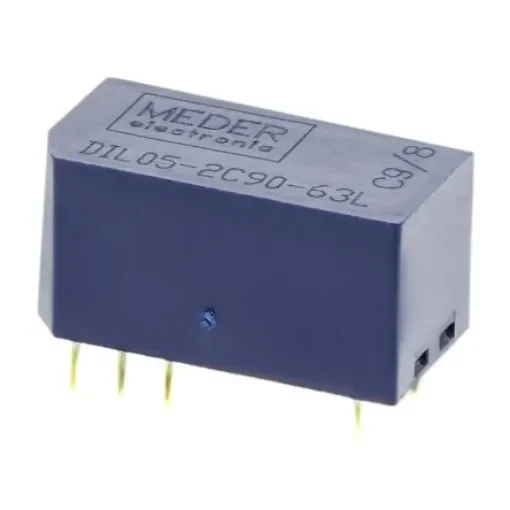 Meder PCB Mount Reed Relay, 5V dc Coil, DPDT, 175V dc Max, 0.25 A Max, 150O - DIL05-2C90-63L product image