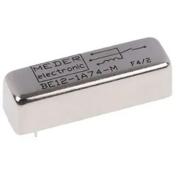 Meder PCB Mount Reed Relay, 12V dc Coil, SPST, 200V dc Max, 1 A Max, 2145O - BE12-1A74-M product image