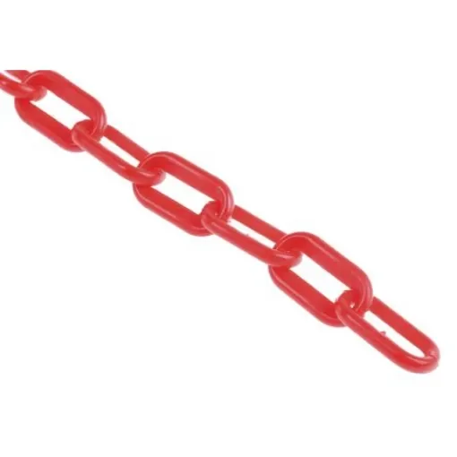 JSP Red & White Polyethylene Chain Barrier, 25m - HDC000-265-400 product image