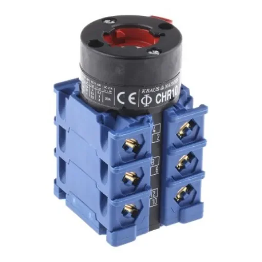 Kraus & Naimer, 3P 3 Position 60° Double Throw Cam Switch, 20A - CHR10.A216/GBA001.*FT product image