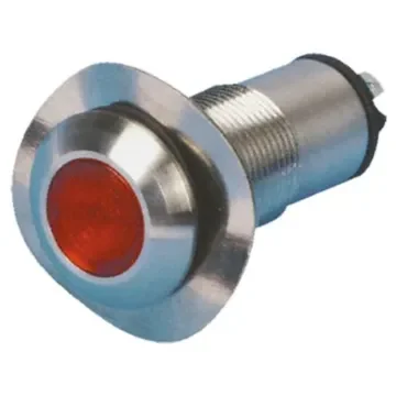 Marl Red Panel Mount Indicator, 12V dc, 13mm Mounting Hole Size, Solder Tab Termination, IP67 - 528-501-21 product image