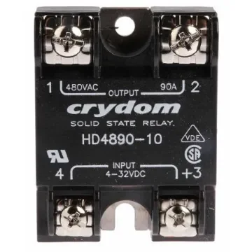 Sensata Crydom HD SERIES Series Solid State Relay, 90 A Load, Panel Mount, 530 V Load, 32 V Control - HD4890-10 product image