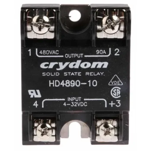 Sensata Crydom HD SERIES Series Solid State Relay, 90 A Load, Panel Mount, 530 V Load, 32 V Control - HD4890-10 product image