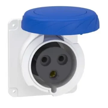 Schneider Electric, PKF32 IP67 Grey Panel Mount 2P + E Industrial Power Socket, Rated At 32A, 250 V - PKF32G723 product image