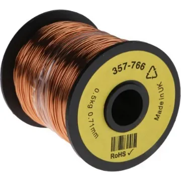 RS PRO 0.78mm Enamelled Copper Wire, 21 AWG 120m Reel - 357766 product image