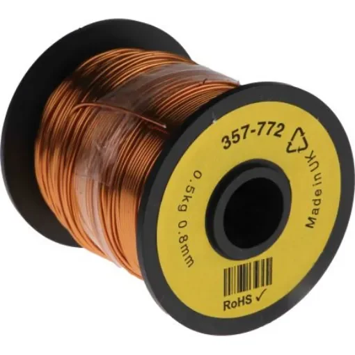 RS PRO 0.87mm Enamelled Copper Wire, 20 AWG 100m Reel - 357772 product image