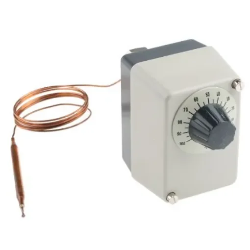 Jumo Capillary Thermostat, +100°C Max, NO/NC, Automatic Reset, Surface Mount - 603021/01-2-025-30-1000-40-10-00-00-000-00-6/000 product image