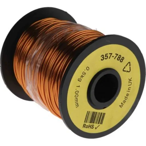 RS PRO 1.08mm Enamelled Copper Wire, 18 AWG 80m Reel - 357788 product image