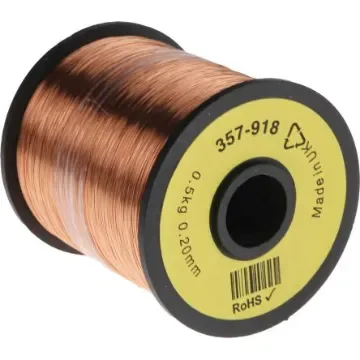 RS PRO 0.23mm Enamelled Copper Wire, 32 AWG 1600m Reel - 357918 product image