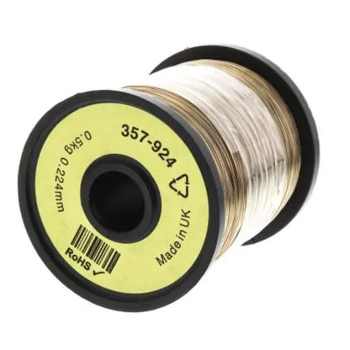 RS PRO 0.22mm Enamelled Copper Wire, 30 AWG 1300m Reel - 357924 product image