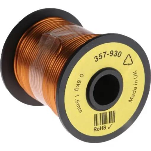 RS PRO 1.59mm Enamelled Copper Wire, 15 AWG 30m Reel - 357930 product image