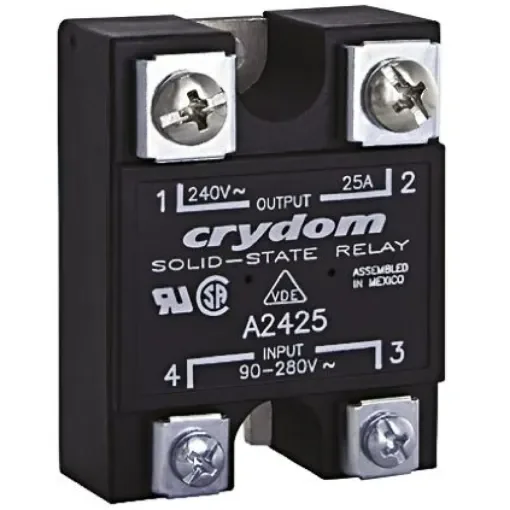 Sensata Crydom 1 Series Solid State Relay, 10 A Load, Panel Mount, 280 V rms Load, 280 V Control - A2410PG product image