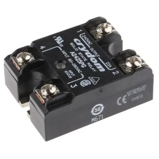 Sensata Crydom Series 1 Series Solid State Relay, 25 A Load, Panel Mount, 280 V rms Load, 280 V Control - A2425PG product image