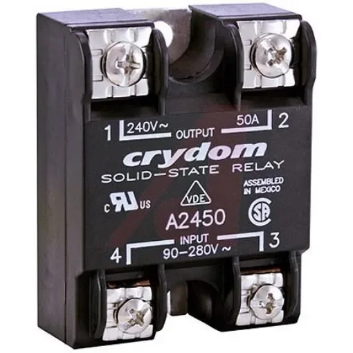 Sensata Crydom 1 Series Solid State Relay, 50 A rms Load, Panel Mount, 280 V rms Load, 280 V rms Control - A2450PG product image