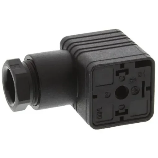 Hirschmann GDML 2P+E DIN 43650 A, Female Solenoid Valve Connector, 250 V ac/dc Voltage - 933923100 GDML 2011 GB C black product image