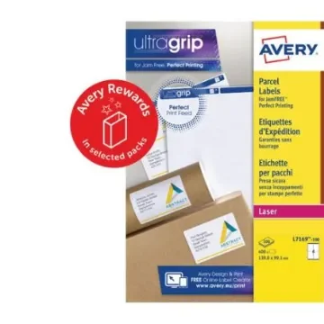 Avery White Adhesive High Visibility Label Sheet, Pack of 100Sheets - L7169-100 product image