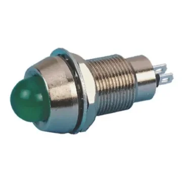 Marl Green Panel Mount Indicator, 24V dc, 12.7mm Mounting Hole Size, Solder Tab Termination, IP67 - 514-114-22 product image