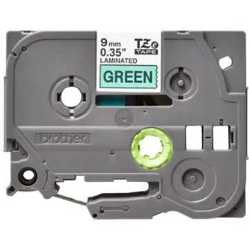 Brother Black on Green Label Printer Tape, 8 m Length, 9 mm Width - TZe-721 product image