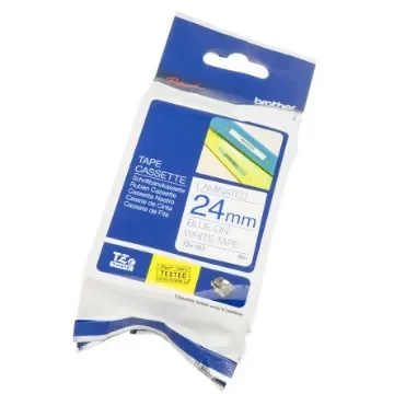Brother Blue on White Label Printer Tape, 8 m Length, 24 mm Width - TZe-253 product image