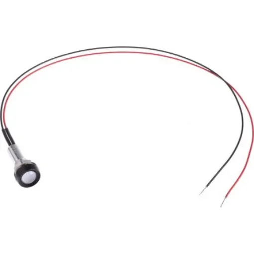 Oxley Red Panel Mount Indicator, 1.9V dc, 8mm Mounting Hole Size, Lead Wires Termination, IP68 - STR/LH/8/FL30/AlGaAs product image