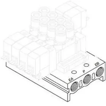 SMC SS5Y5 series 12 station Manifold, SS5Y5-20-12-00F-Q product image