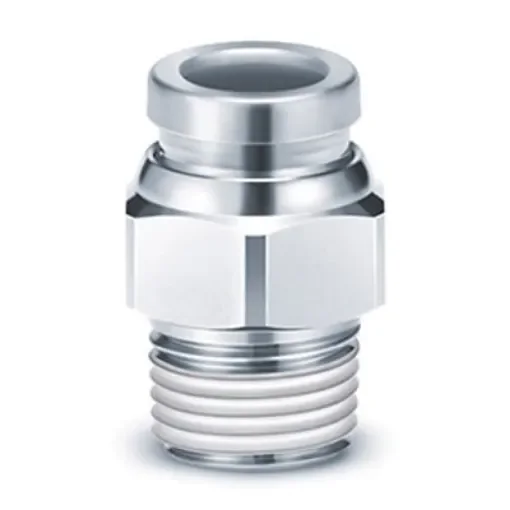 SMC KQG Series One-touch Fitting, 12 mm to R 1/4 Male, Threaded-to-Tube Connection Style, KQG2H12-02S product image