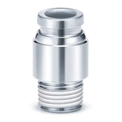 SMC KQG2 Series Hexagon Socket Head Male Connector, 16 mm to R 1/2 Male, Threaded-to-Tube Connection Style, KQG2S16-04S product image