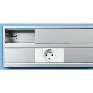 Planet-Wattohm Logix Grey Dado Trunking - Closed Slot, W50 mm x D50mm, L2m, Aluminium - 32625 product image